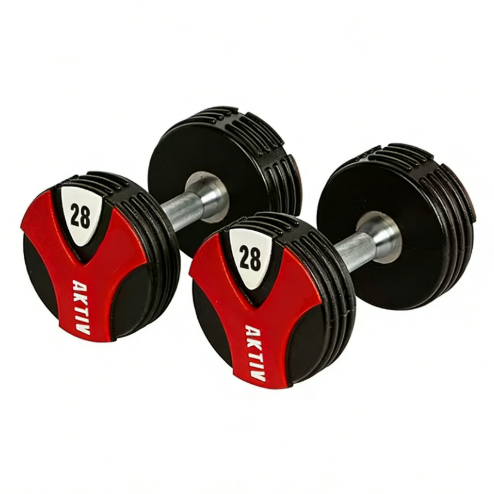 AKO Solid Steel Urethane Dumbbells