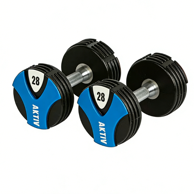 AKO Solid Steel Urethane Dumbbells