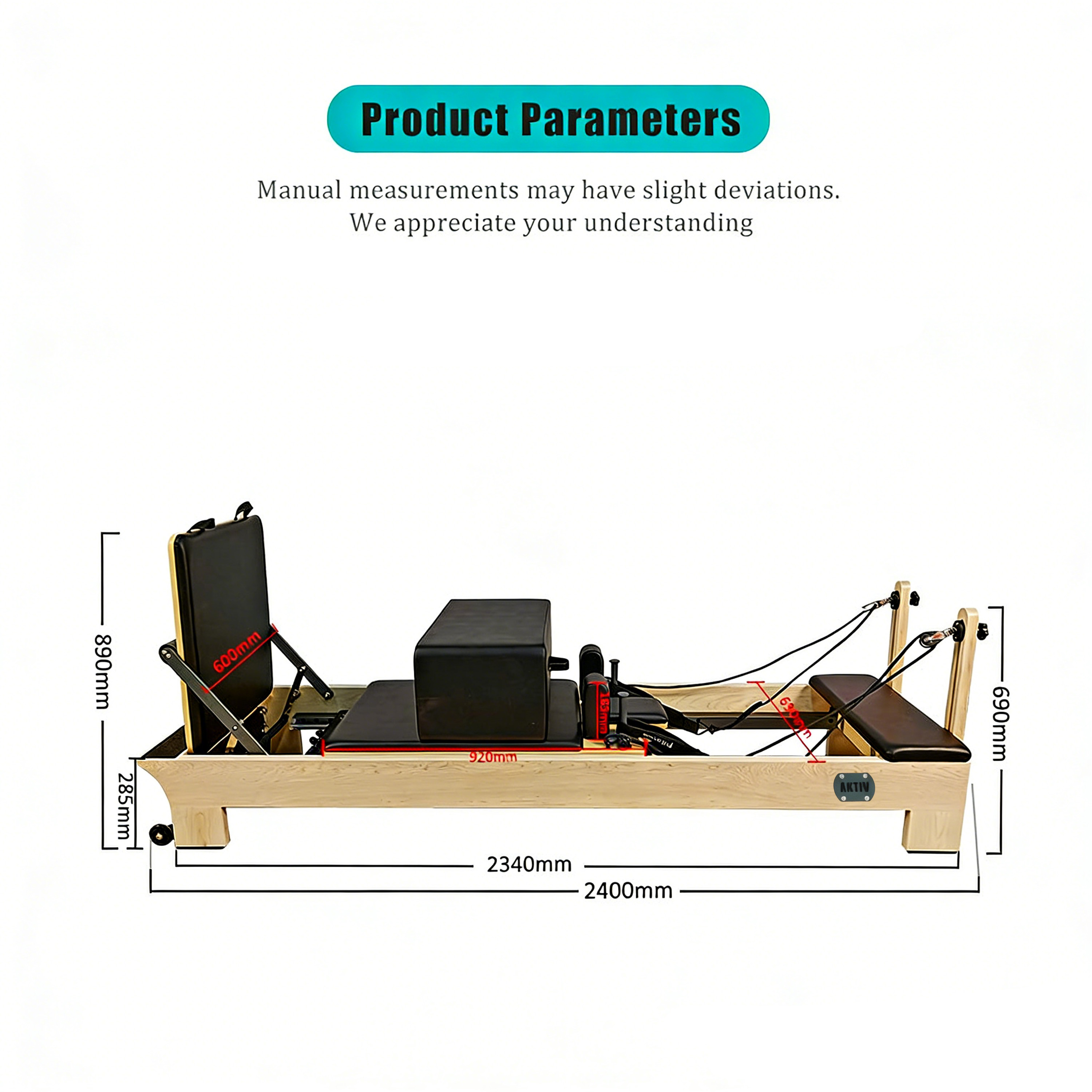 AKO Series Luxury Inside Handle Maple Reformer