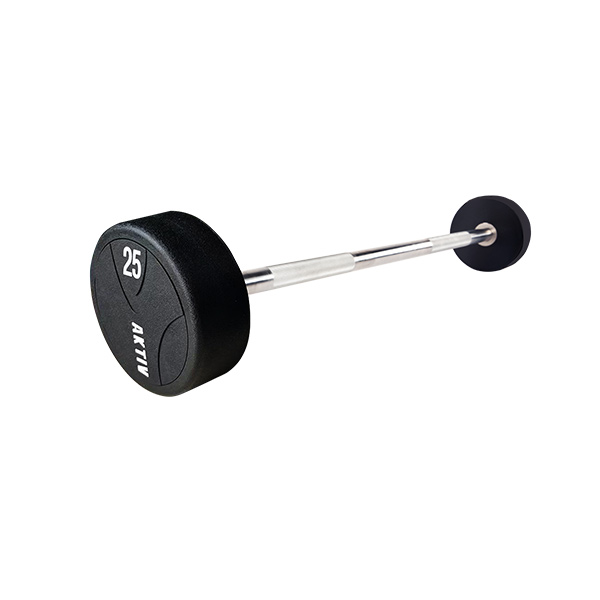 Solid Steel Rubber  Straight Barbells